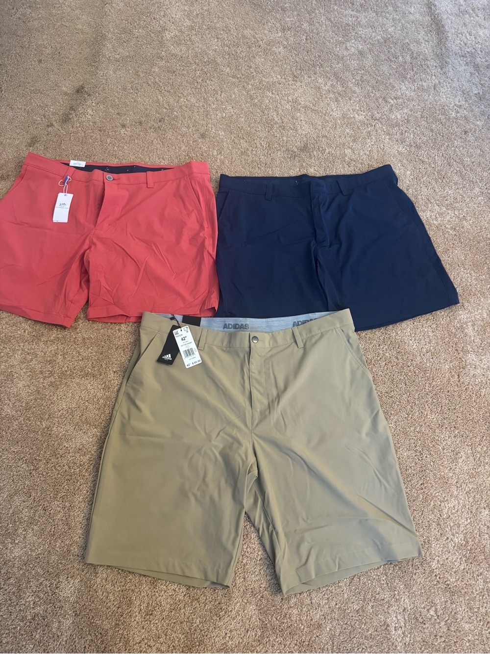 Bundle 3 mens shorts adidas and southern tide 2 are NWT size 42